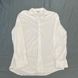 Fedeli Long Sleeve Button Up, White, Size XL